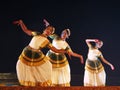Group of Mohiniyattam dancers Royalty Free Stock Photo