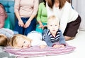 Group of moms with babies Royalty Free Stock Photo