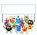A group of monsters Royalty Free Stock Photo