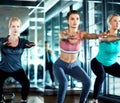 Group motivation. three attractive young women working out together in the gym. Royalty Free Stock Photo