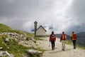 Group of mountaineers in Dolomites Royalty Free Stock Photo
