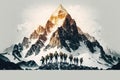 Group of mountaineers. Multiple high alpine climbers. ai generative