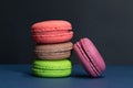 Group of multi colored macarons