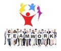 Group of Multi-Ethnic Business People Holding Teamwork Royalty Free Stock Photo