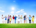 Group Of Multi-Ethnic People Social Networking Royalty Free Stock Photo