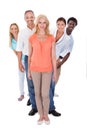 Group Of Multi-ethnic People Standing In A Row Royalty Free Stock Photo