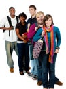 Group of multi-racial college students