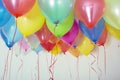 Group multicolor balloons