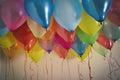 Group multicolor balloons