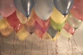 Group multicolor balloons