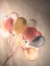 Group multicolor balloons