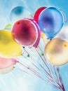 Group multicolor balloons