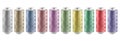 Group of multicoloured reel of thread