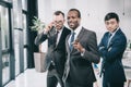 group of multiethic businessmen looking Royalty Free Stock Photo