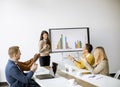 Group of multiethnic business people working together and preparing new project on a meeting in office Royalty Free Stock Photo