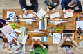 Group of Multiethnic Busy People Working in an Office Royalty Free Stock Photo