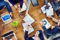 Group of Multiethnic Busy People Working in an Office Royalty Free Stock Photo