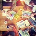 Group of Multiethnic Designers Brainstorming Concept Royalty Free Stock Photo