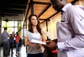 Group of Multiethnic Designers Brainstorming. Young designers working together on a creative project Royalty Free Stock Photo