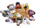 Group of Multiethnic Designers Looking Up Concept Royalty Free Stock Photo