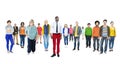 Group of Multiethnic Diverse Colorful People Royalty Free Stock Photo