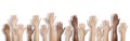 Group Of Multiethnic Diverse Hands Raised