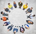 Group of Multiethnic People Forming a Circle Royalty Free Stock Photo