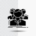 group, multiplayer, people, team, online Glyph Icon on Transparent Background. Black Icon