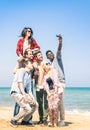 Group of multiracial happy friends taking a selfie Royalty Free Stock Photo