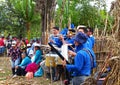 Group of musicians at village holiday, Ecuador