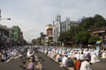 A group of Muslim man at the Eid prayer at Kolkata Royalty Free Stock Photo