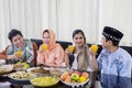 Muslim people enjoys drinks during break the fast