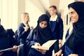 A group of Muslim students at school
