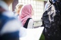 A group of Muslim students together