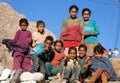 Group of nepalese children near Kolti village, Nepal