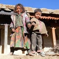 Group of nepalese children in western Nepal