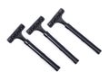 Group of new black plastic disposable shavers Royalty Free Stock Photo