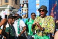 Group of nigerian soccer supporters.