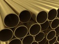 The group of non-ferrous alloy tubing Royalty Free Stock Photo