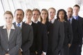 Group of office workers lined up Royalty Free Stock Photo