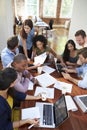 Group Of Office Workers Meeting To Discuss Ideas Royalty Free Stock Photo