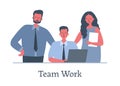 Group of office workers. Team work concept