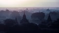 Group of old Bagan pagodas or pagodas field in Myanmar Royalty Free Stock Photo