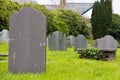 Group of old cemetary tombstones