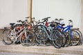 group cycles bicycles old rotten concept bike colorful Royalty Free Stock Photo