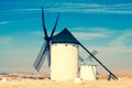 Group of old windmills in Campo de Criptana