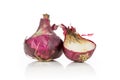 Stale red onion isolated on white Royalty Free Stock Photo