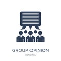 group opinion icon. Trendy flat vector group opinion icon on white background from general collection