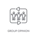 group opinion linear icon. Modern outline group opinion logo con