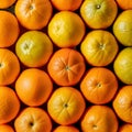 Group of orange fruits, vibrant citrus display concept